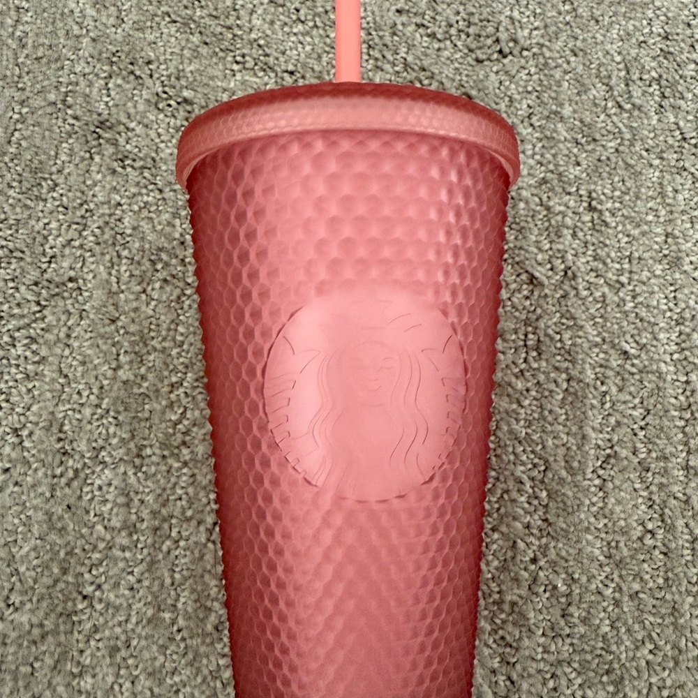 Starbucks Rose Textured Tumbler with Straw